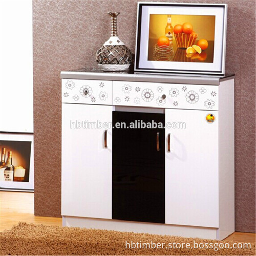 Creative Design wooden shoe cabinet natural veneer high glossy shoe rack